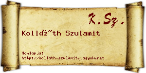 Kolláth Szulamit névjegykártya